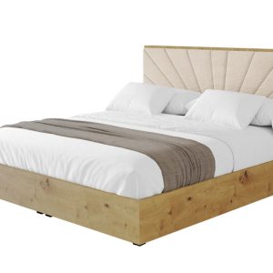 Łóżko tapicerowane z materacem + pojemnik ENZO6 – 140×200 cm Beżowy 840165 Łóżko tapicerowane z materacem + pojemnik ENZO6 – 140×200 cm Beżowy 840165