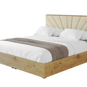 Łóżko tapicerowane z materacem + pojemnik ENZO6 – 140×200 cm Beżowy 840203 Łóżko tapicerowane z materacem + pojemnik ENZO6 – 140×200 cm Beżowy 840203