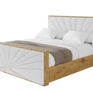 Łóżko tapicerowane z materacem + pojemnik ENZO6-Z-200×200 cm Biały 838701 Łóżko tapicerowane z materacem + pojemnik ENZO6-Z-200×200 cm Biały 838701