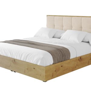 Łóżko tapicerowane z materacem + pojemnik ENZO7 180×200 cm Beżowy 839541 Łóżko tapicerowane z materacem + pojemnik ENZO7 180×200 cm Beżowy 839541