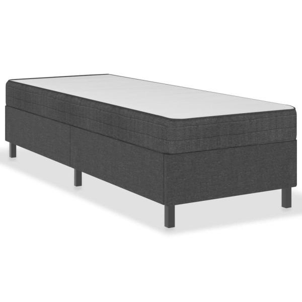 Łóżko tapicerowane z materacem szare tkanina sypialnia pokój 100x200 cm 707542