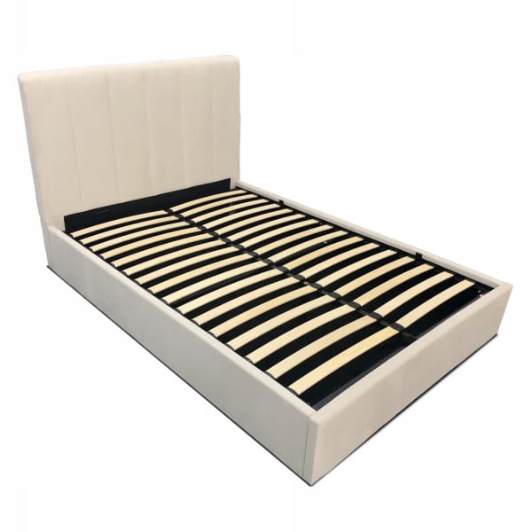 Łóżko tapicerowane z pojemnikiem i stelażem LT102 Vertica 160x200x117 taupe 900760