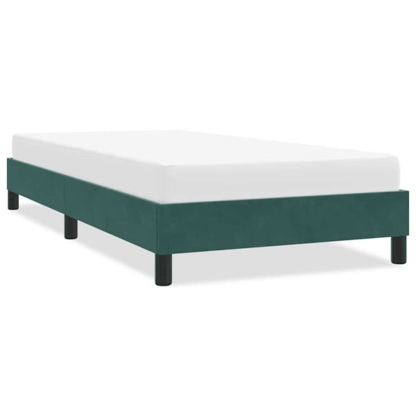 Łóżko Tapicerowane Zielone Rama Łóżka Ze Stelażem Sypialnia 80x220 cm 820540