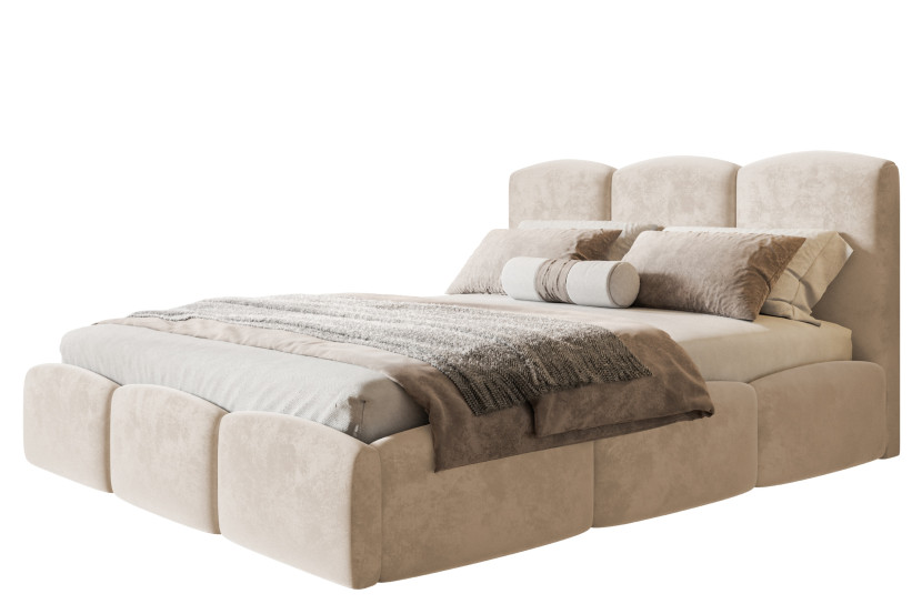 Łóżko tapicerowane Zoya Slim 120x200 ze stelażem metalowym 1026625