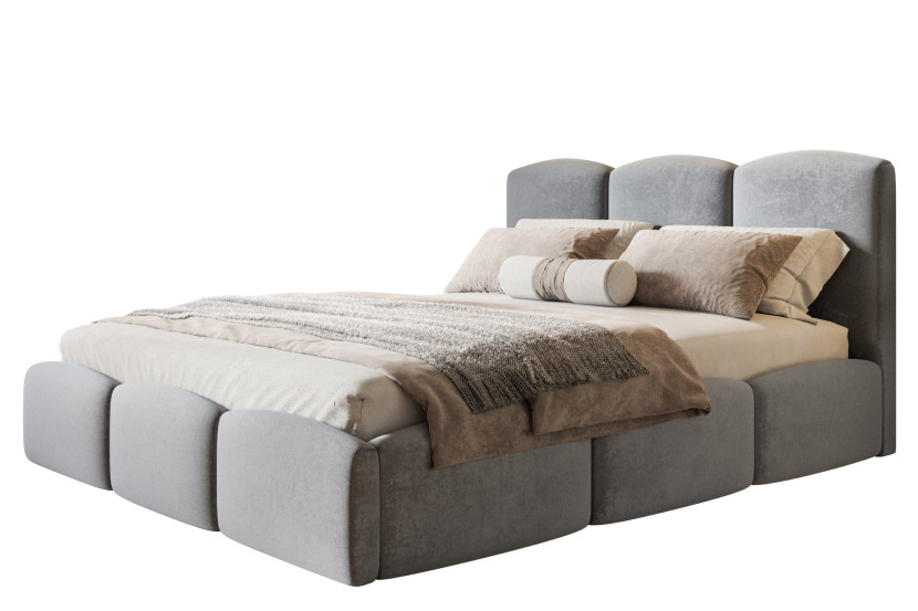 Łóżko tapicerowane Zoya Slim 160x200 ze stelażem drewnianym 1034577