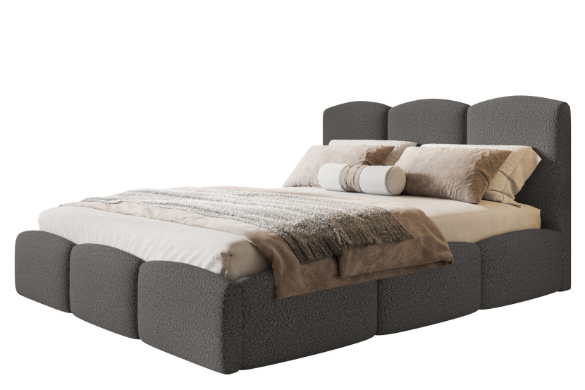 Łóżko tapicerowane Zoya Slim 160x200 ze stelażem metalowym 1026245