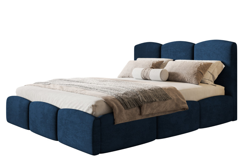Łóżko tapicerowane Zoya Slim 160x200 ze stelażem metalowym 1034489
