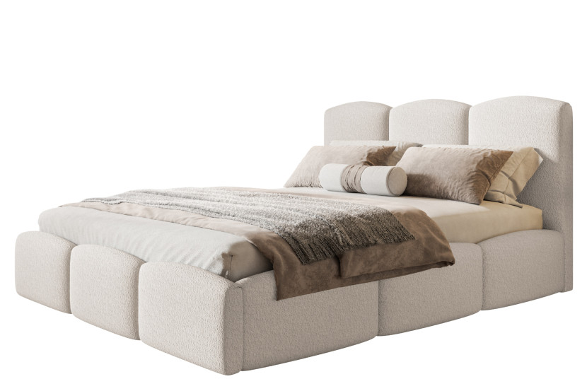 Łóżko tapicerowane Zoya Slim 200x200 ze stelażem metalowym 1026482
