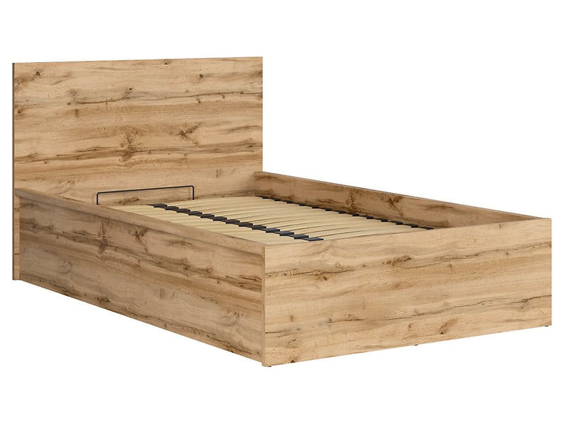 Łóżko Tetrix 120x200 ze stelażem i pojemnikiem dąb wotan 29403