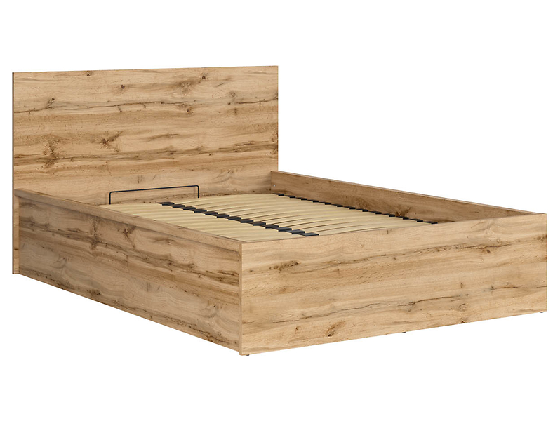 Łóżko Tetrix 140x200 ze stelażem i pojemnikiem dąb wotan 29409