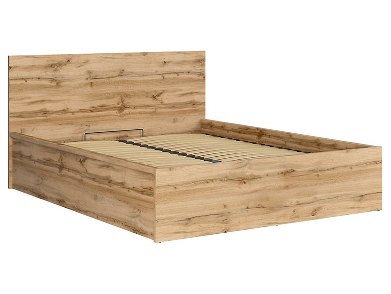 Łóżko Tetrix 160x200 ze stelażem i pojemnikiem dąb wotan 29416