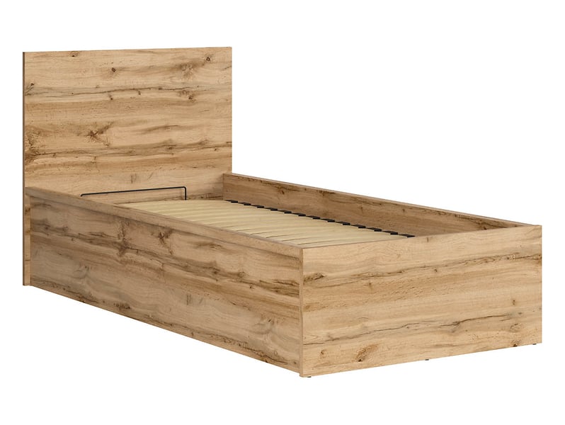 Łóżko Tetrix 90x200 ze stelażem i pojemnikiem dąb wotan 29413